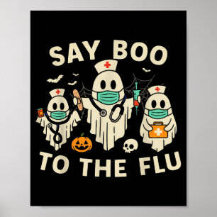 Affiche L'équipe de fantômes d'Halloween des infirmières d