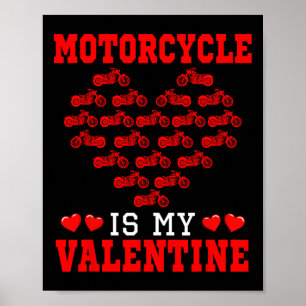 Affiche L'équipe de pilotes de moto est mon cœur mignon de