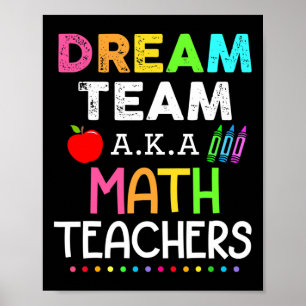 Affiche L'équipe de rêve des professeurs de mathématiques