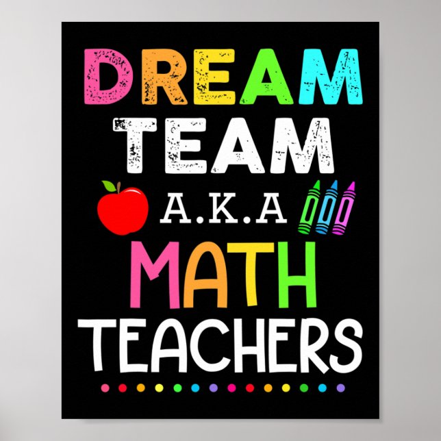 Affiche L'équipe de rêve des professeurs de mathématiques  (Devant)
