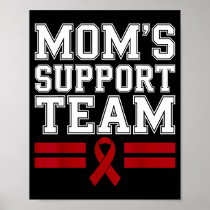 Affiche L'équipe de soutien de maman famille cancer myélom