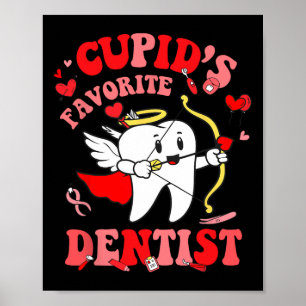 Affiche L'équipe dentaire de la Saint-Valentin du dentiste