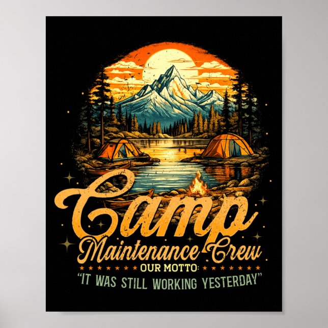 Affiche L'équipe d'entretien du campement des hommes trava (Devant)