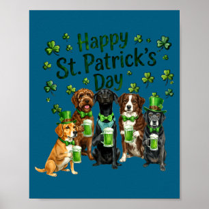 Affiche l'équipe des amoureux de chiens pour la St patrick