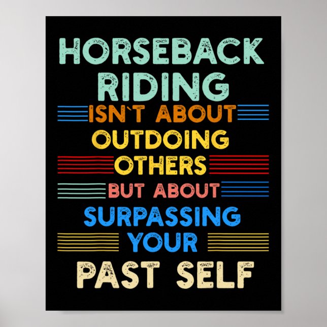 Affiche L'Équitation Est En Dehors Votre Autonomie Passée (Devant)