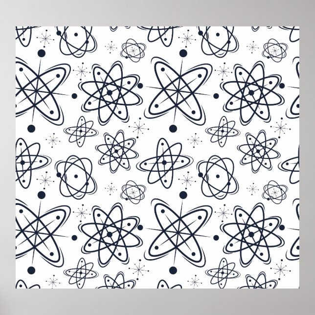 Affiche L'ère atomique : Motifs modernes du milieu du sièc (Devant)