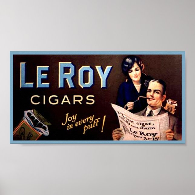 Affiche Leroy Cigars (Devant)
