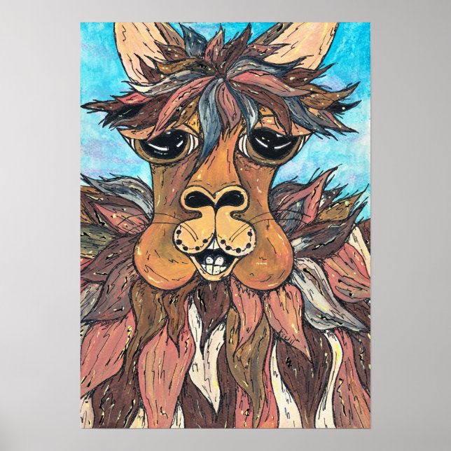 Affiche Leroy the Llama Print (Devant)