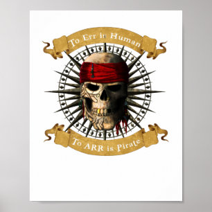 Affiche L'erreur est humaine à ARR est Pirate Jolly roger