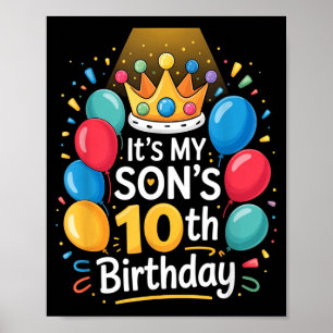 Affiche Les 10 ans de mon fils, tenue de famille assortie 