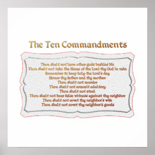 Affiche Les 10 commandements