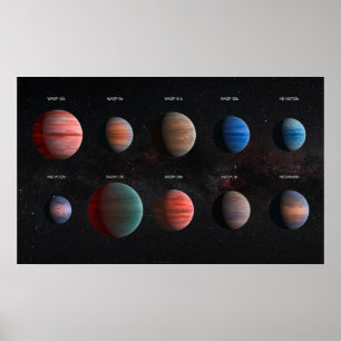 Affiche Les 10 Exoplanètes De Déchets De Jupiter Chaud
