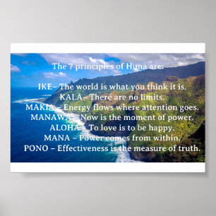 Affiche Les 7 principes du Huna