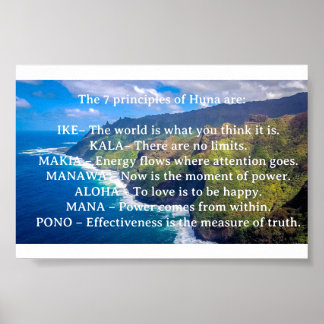 Affiche Les 7 principes du Huna
