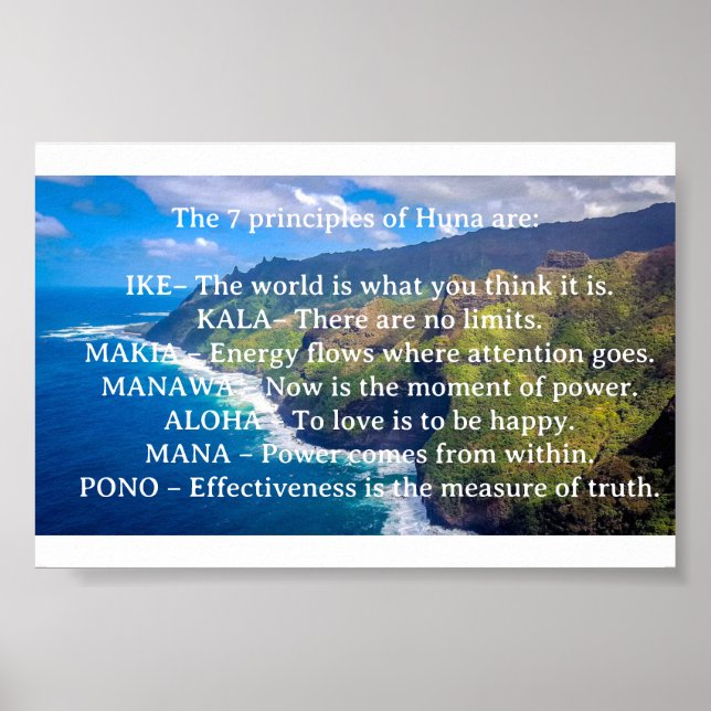 Affiche Les 7 principes du Huna (Devant)