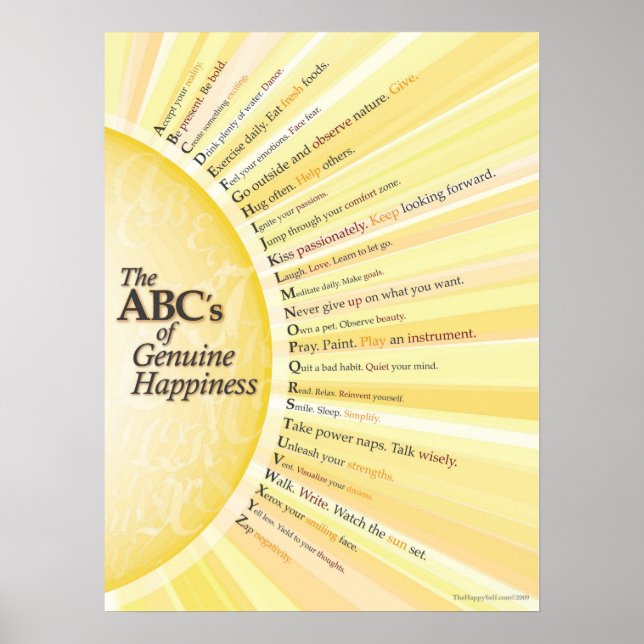 Affiche Les ABC du bonheur authentique (Devant)