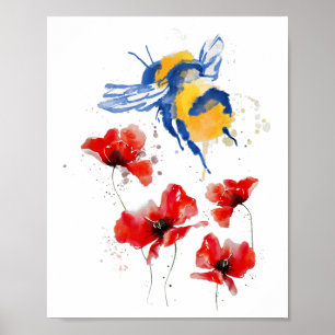 Affiche Les Abeilles De Miel De La Ruche Ukrainienne Recue