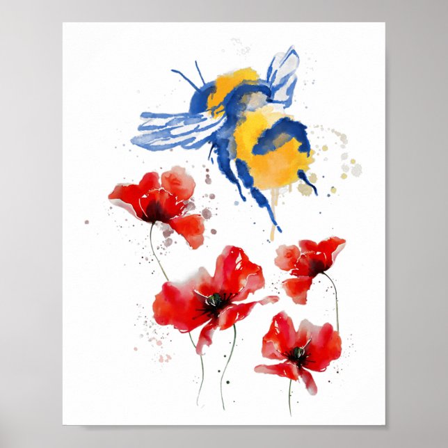 Affiche Les Abeilles De Miel De La Ruche Ukrainienne Recue (Devant)