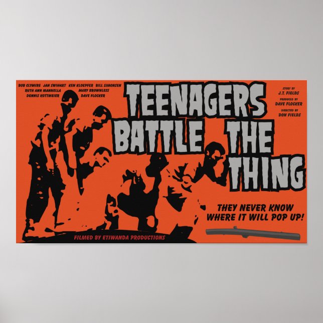 Affiche Les Adolescents Combattent Le Film Thing (Devant)