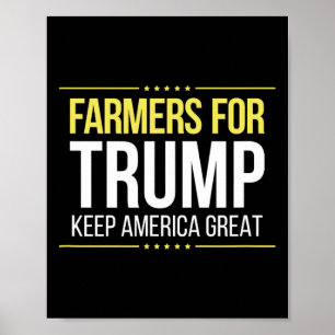 Affiche Les agriculteurs pour Trump - Garder l'Amérique gr