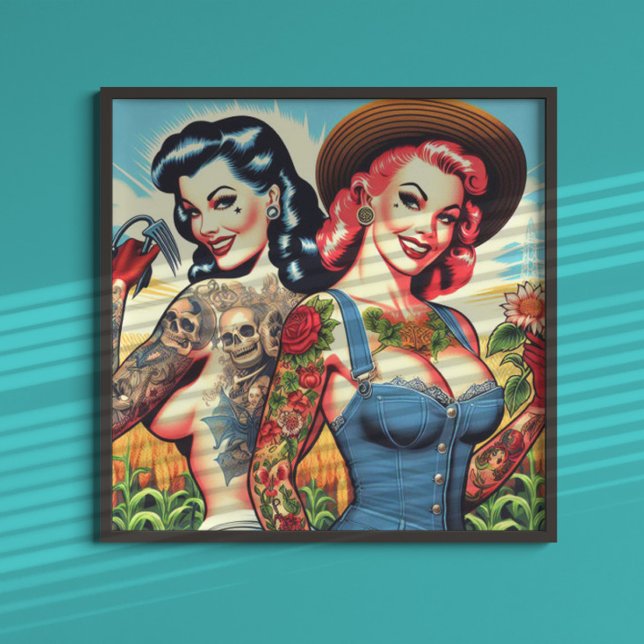 Affiche Les agricultrices tatouées (Créateur téléchargé)