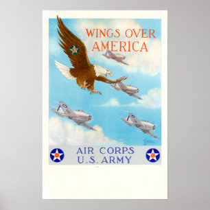 Affiche Les ailes 2ème guerre mondiale sur l'Amérique