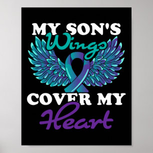Affiche Les ailes de mon fils couvrent mon coeur Préventio