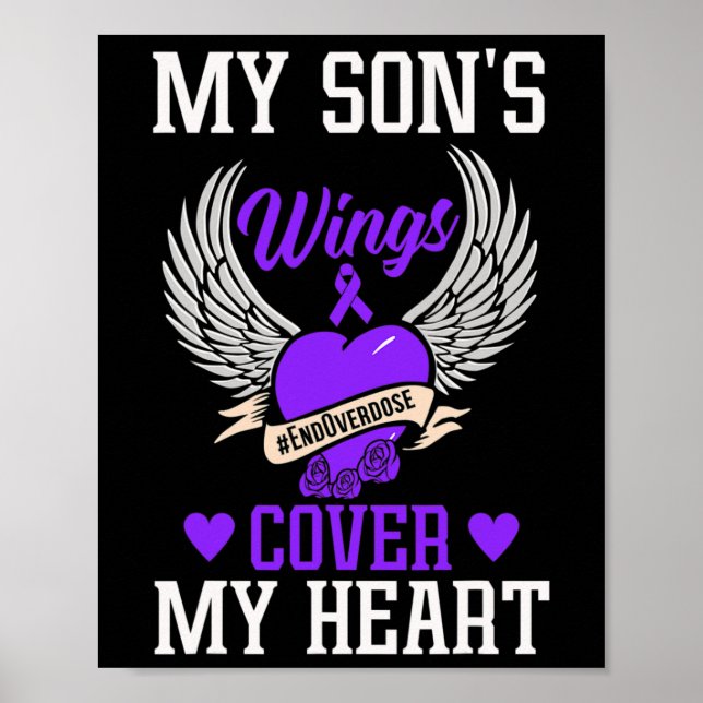 Affiche Les ailes de mon fils couvrent mon coeur - Sensibi (Devant)