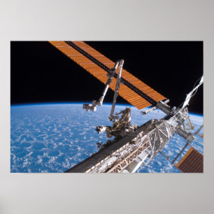 Affiche Les ailes de panneau de Canadarm2 et de rangée