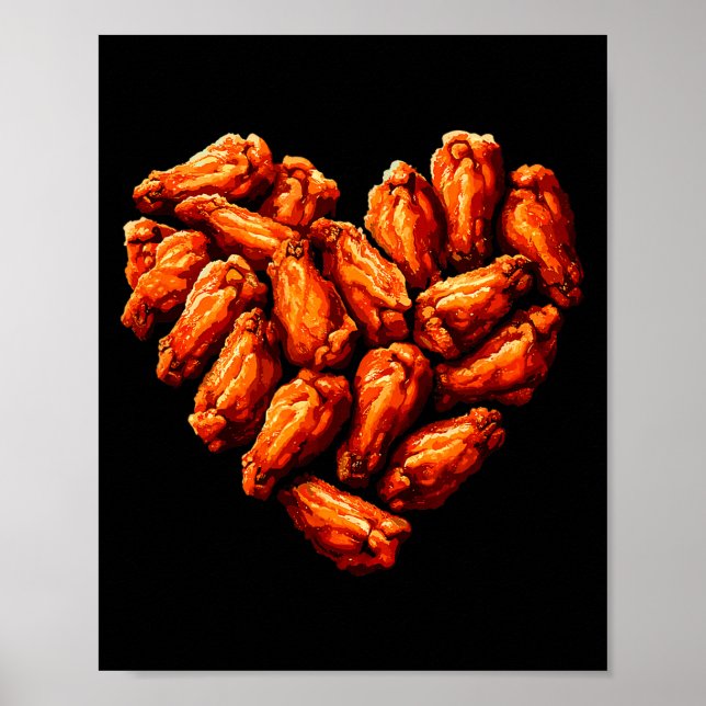 Affiche Les ailes de poulet sont mon cœur de la Saint-Vale (Devant)