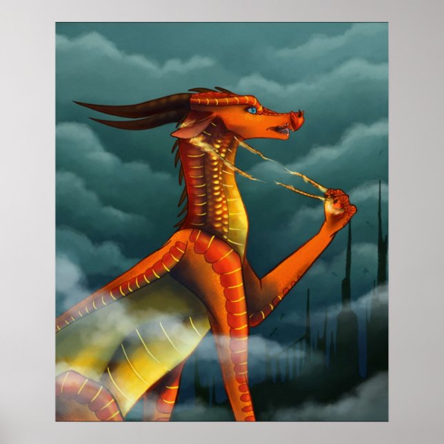 Affiche Les ailes périlleuses de la couverture de feu de d (Devant)