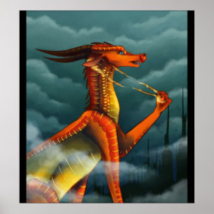 Affiche Les ailes périlleuses de la couverture de feu de d