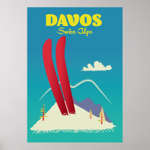 Affiche Les Alpes suisses de Davos