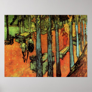 Affiche Les Alyscamps, Feuilles d'automne par Vincent van