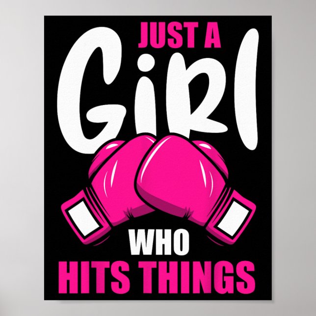 Affiche Les Amateurs De Boxe Fille De Boxe Juste Une Fille (Devant)