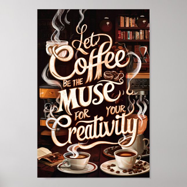Affiche Les amateurs de café Citations de créativité (Devant)