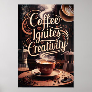 Affiche Les amateurs de café Citations de créativité