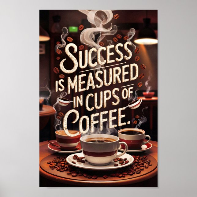 Affiche Les amateurs de café Citations de motivation de su (Devant)