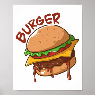 Affiche Les amateurs de hamburgers