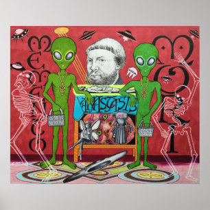 Affiche Les Ambassadeurs Aliens (Hommage à Hans Holbein)