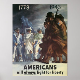 Affiche Les Américains lutteront toujours pour la liberté