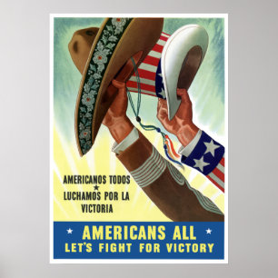 Affiche Les Américains luttons tous pour la victoire