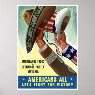 Affiche Les Américains luttons tous pour la victoire