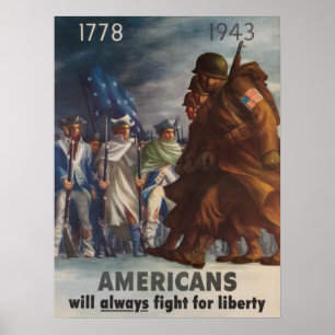 Affiche Les Américains se battront toujours pour la libert