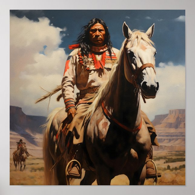 Affiche Les amérindiens courageux à la recherche de la dis (Devant)