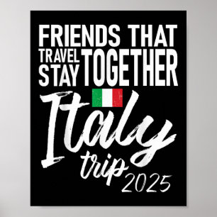 Affiche Les amis qui voyagent rester ensemble Italie Voyag