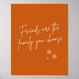 Affiche Les amis sont la famille Citation positive