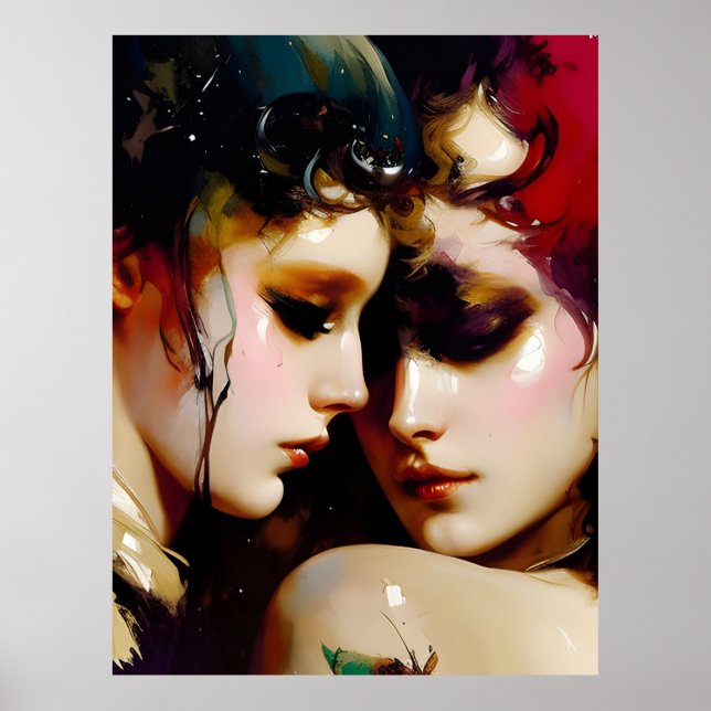 Affiche Les amoureux (Devant)