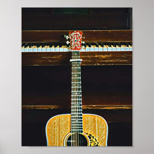 Affiche Les amoureux de guitare cadeaux