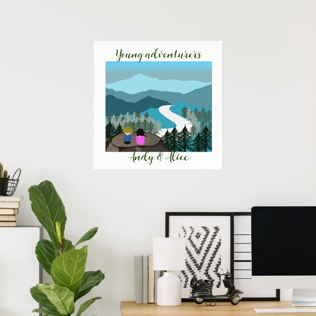 Affiche Les amoureux de la nature (Bureau à domicile)